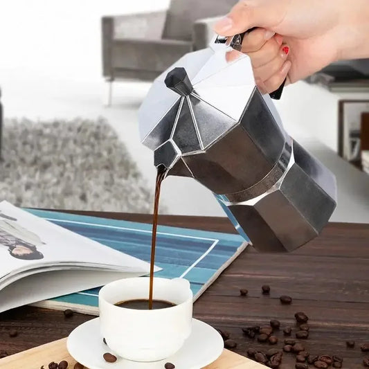 50/100/150/300ml Aluminum Moka Pot Coffee Maker Espresso Percolator Mocha Kettle Heater Home Household or Outdoor Camping Tools