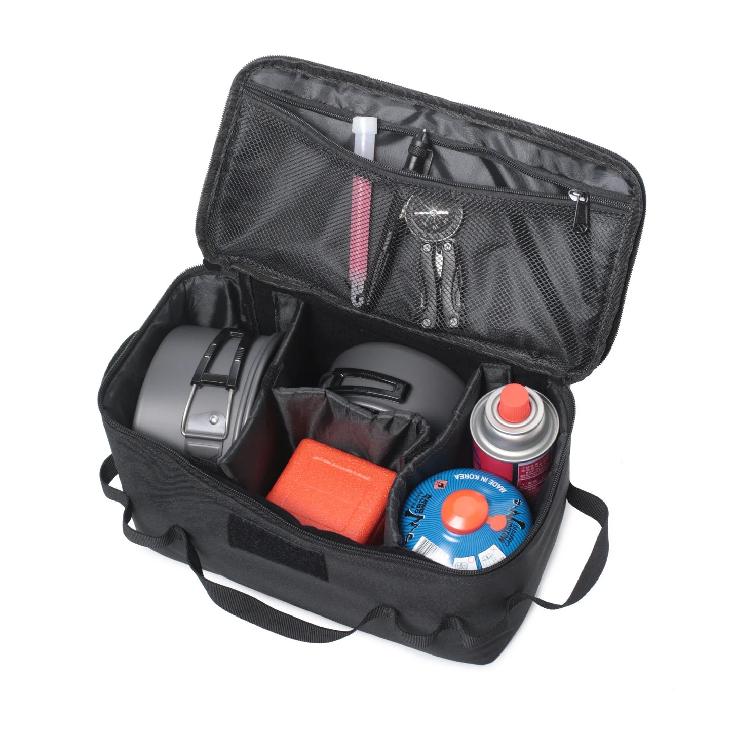 Travel Cookware Bag Camping Meal Bag Outdoor Portable Waterproof Thermal Picnic Bag Large Capacity Tableware Storage Handbag