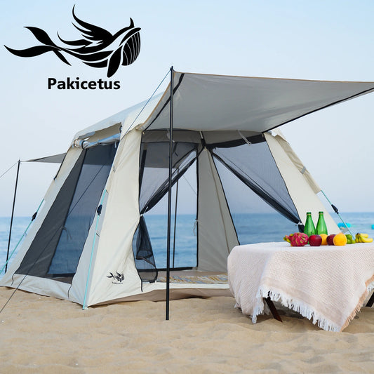 A pop-up tent for 2-4 people for outdoor camping, easy to set up, quick to open, suitable for outdoor traveland family camping