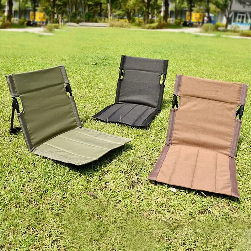 1PC Foldable Camping Chair Outdoor Garden Park Single Lazy Chair Backrest Cushion Picnic Camping Folding Back Chair Beach Chairs