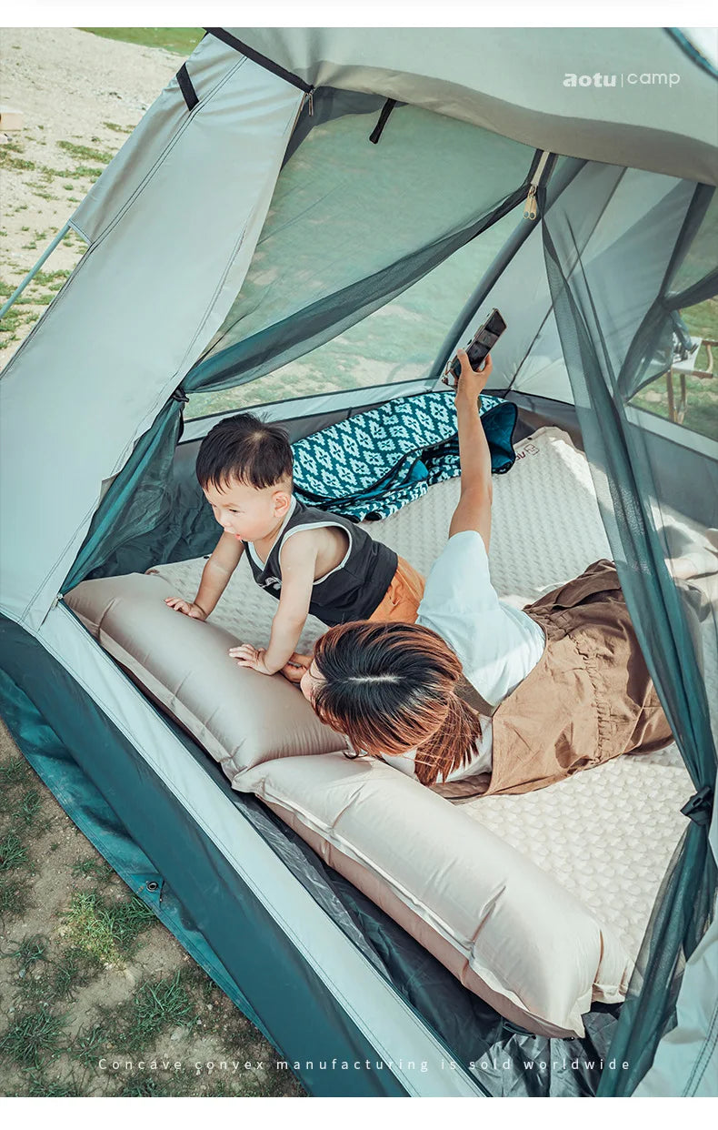 AOTU 4-5 People Outdoor Automatic Quick Open Tent  Waterproof Camping Tent Family Instant Setup Tent with Carring Bag