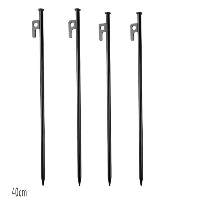 2/4 Pack Heavy Duty Steel Tent Stakes - Unbreakable & Inflexible,Super Strong for Camping, Weatherproof,Rust-Resistant