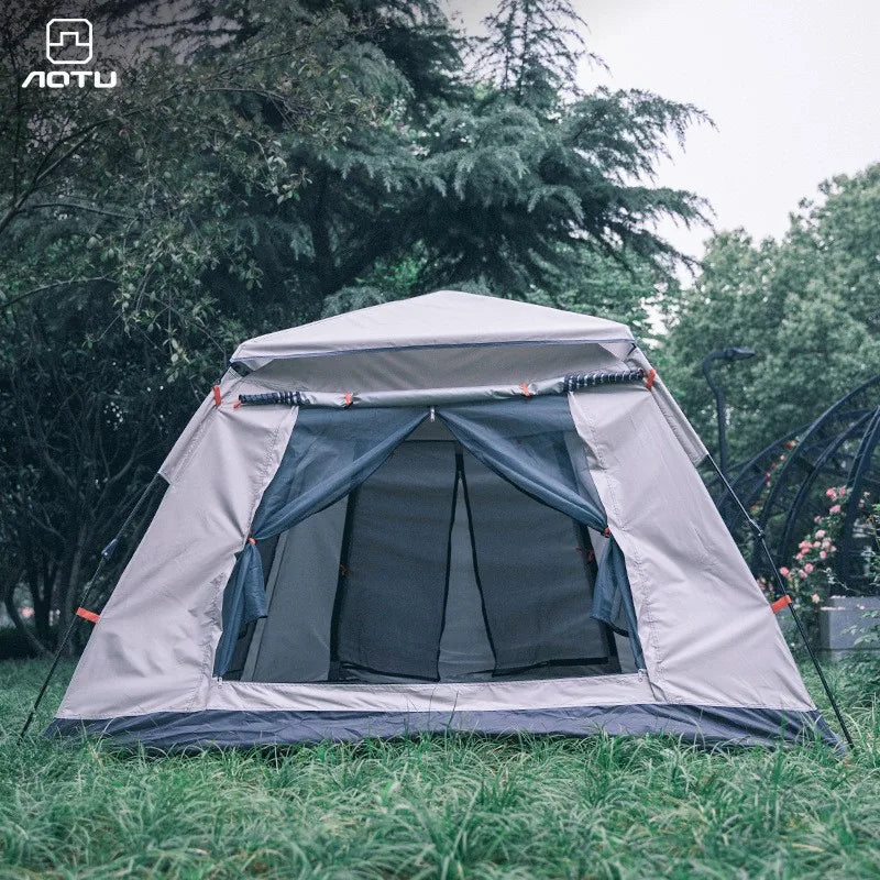 AOTU 4-5 People Outdoor Automatic Quick Open Tent  Waterproof Camping Tent Family Instant Setup Tent with Carring Bag