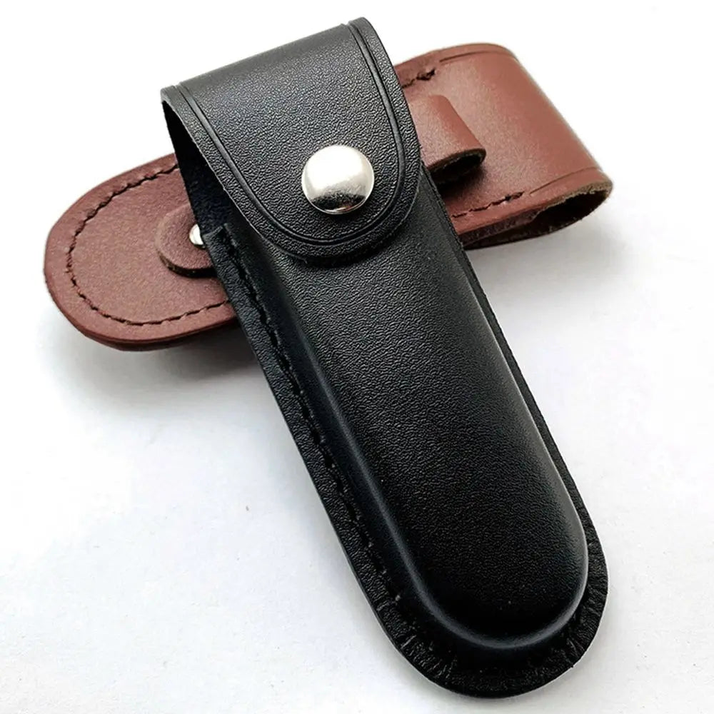 5 Styles Fold Knife Scabbard Tool Flashlight Belt Loop Case Holder Leather Sheath Pocket Hunt Camp Outdoor Carry Equipment