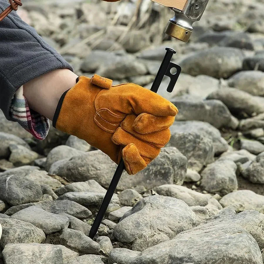 2/4 Pack Heavy Duty Steel Tent Stakes - Unbreakable & Inflexible,Super Strong for Camping, Weatherproof,Rust-Resistant