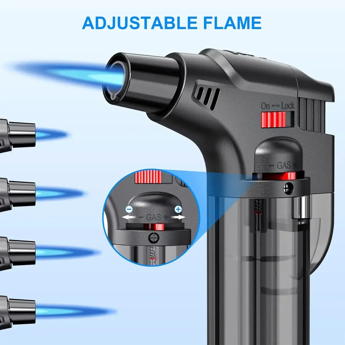 8-pack Torch Lighters,Windproof Lighters,Butane Gas Lighters Smoke Accessories,Outdoor Grilling Tools Kitchen Tools 2025 New