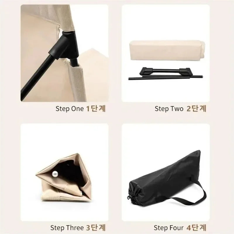 1PC Foldable Camping Chair Outdoor Garden Park Single Lazy Chair Backrest Cushion Picnic Camping Folding Back Chair Beach Chairs