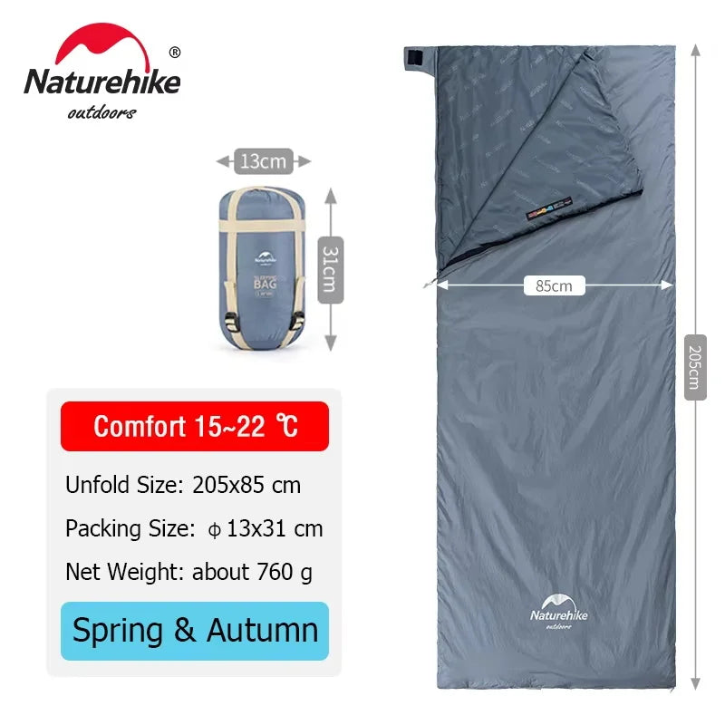 Naturehike LW180 Ultralight Sleeping Bag – Waterproof & Summer-Ready