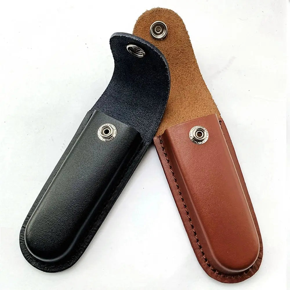 5 Styles Fold Knife Scabbard Tool Flashlight Belt Loop Case Holder Leather Sheath Pocket Hunt Camp Outdoor Carry Equipment