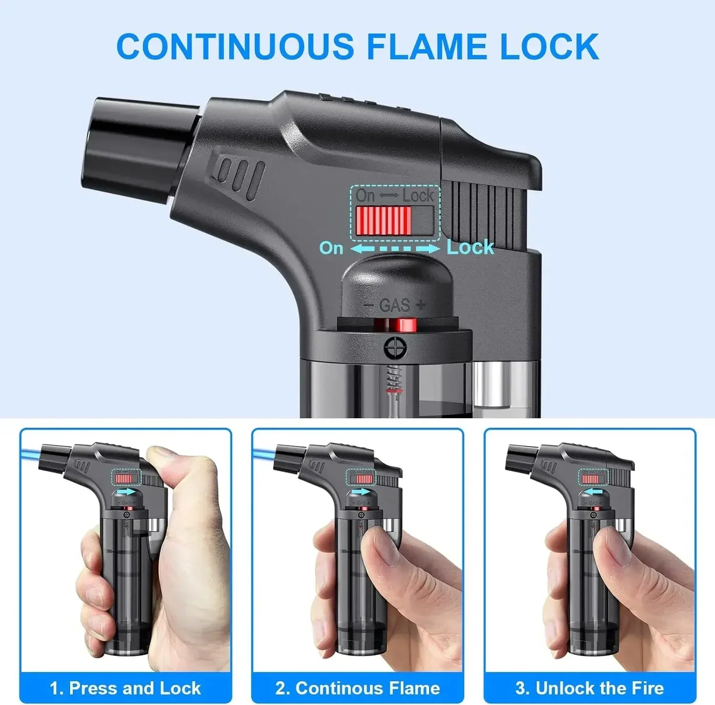 8-pack Torch Lighters,Windproof Lighters,Butane Gas Lighters Smoke Accessories,Outdoor Grilling Tools Kitchen Tools 2025 New