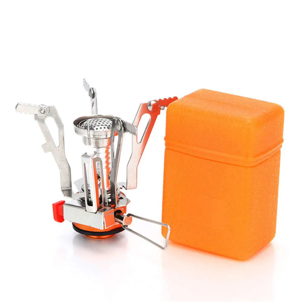 Outdoor Mini Gas Stove Portable Folding Tourist Burner Furnace Picnic Survival Equipment Accessories Camping Supplies Tool