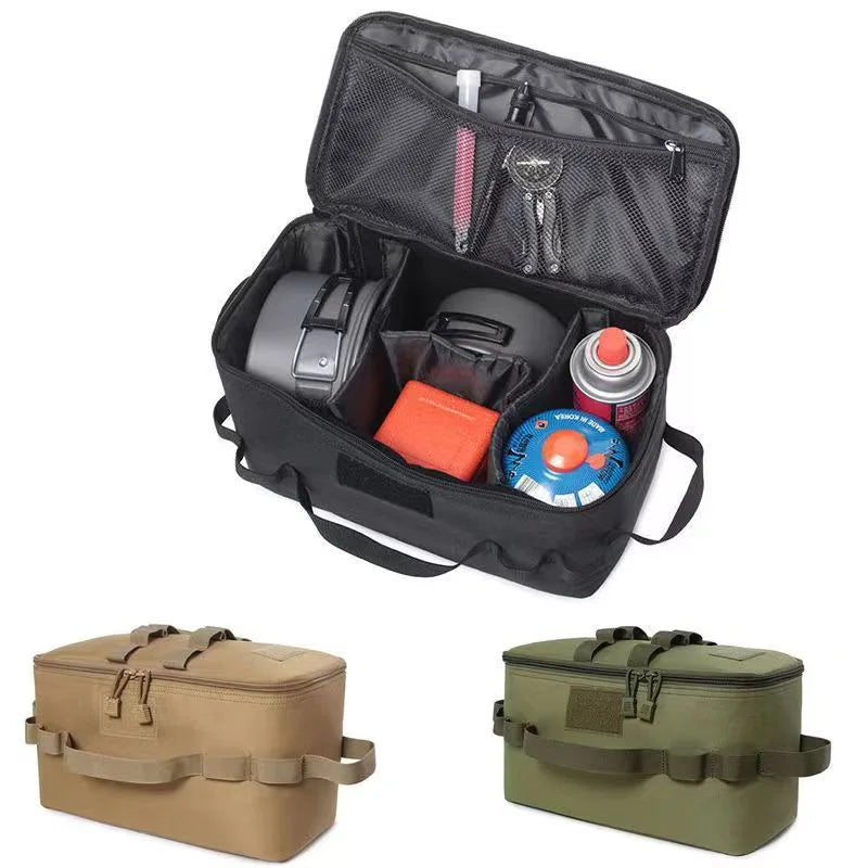 Travel Cookware Bag Camping Meal Bag Outdoor Portable Waterproof Thermal Picnic Bag Large Capacity Tableware Storage Handbag