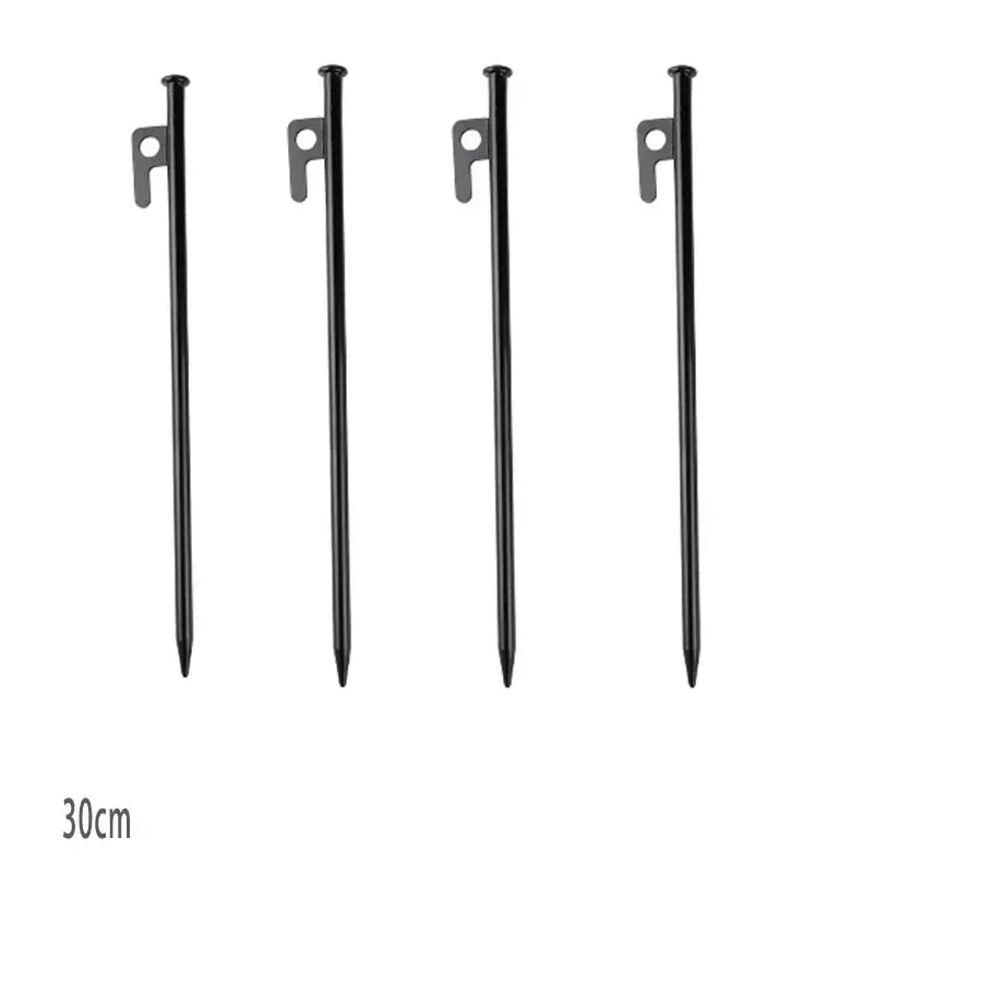 2/4 Pack Heavy Duty Steel Tent Stakes - Unbreakable & Inflexible,Super Strong for Camping, Weatherproof,Rust-Resistant