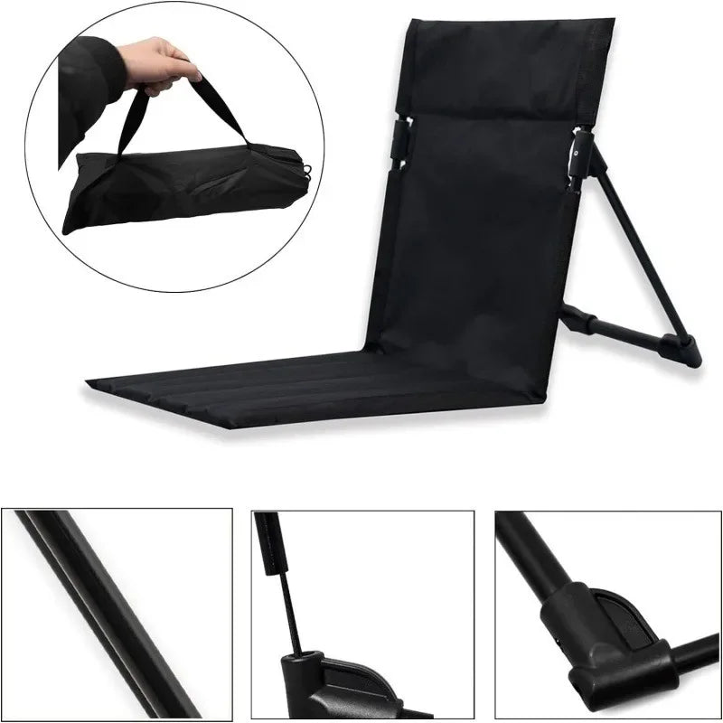 1PC Foldable Camping Chair Outdoor Garden Park Single Lazy Chair Backrest Cushion Picnic Camping Folding Back Chair Beach Chairs