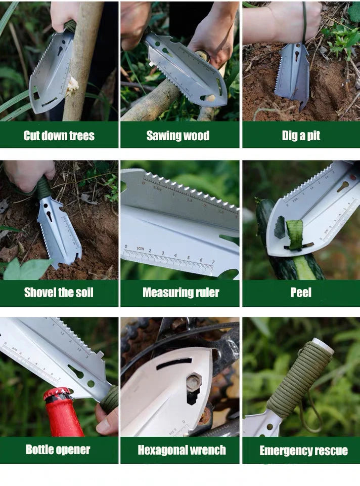 Multi-Functional Special Steel Mini Hand Shovel – Military Shovel for Outdoor, Gardening, Camping, Fishing & Exploration