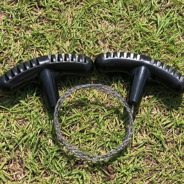 Portable Stainless Steel Wire Saw with Finger Handle Outdoor Camping Hiking Pocket Manual Cutting Chain Saws Survive Tool