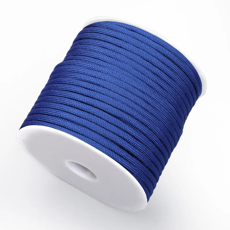 550 Military 50M/100M 7-Core Paracord Rope 4mm Outdoor Polyester Parachute Cord Camping Survival Umbrella Tent Bundle