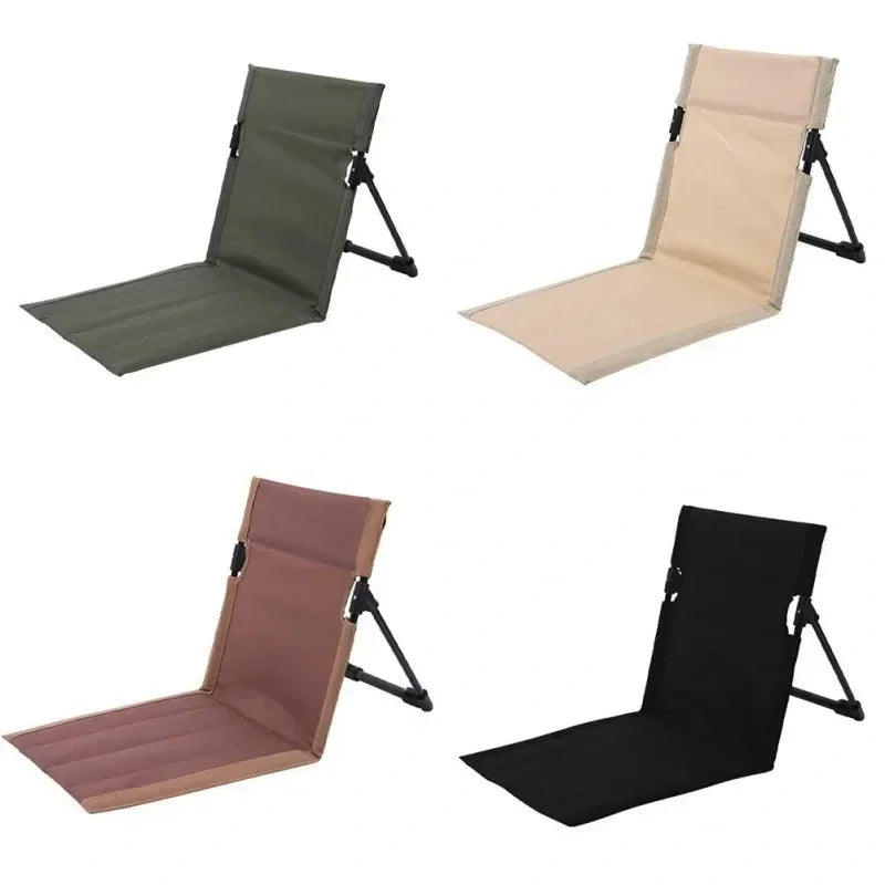 1PC Foldable Camping Chair Outdoor Garden Park Single Lazy Chair Backrest Cushion Picnic Camping Folding Back Chair Beach Chairs