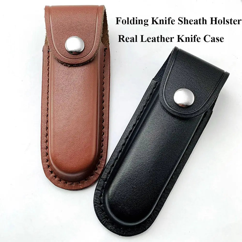 5 Styles Fold Knife Scabbard Tool Flashlight Belt Loop Case Holder Leather Sheath Pocket Hunt Camp Outdoor Carry Equipment