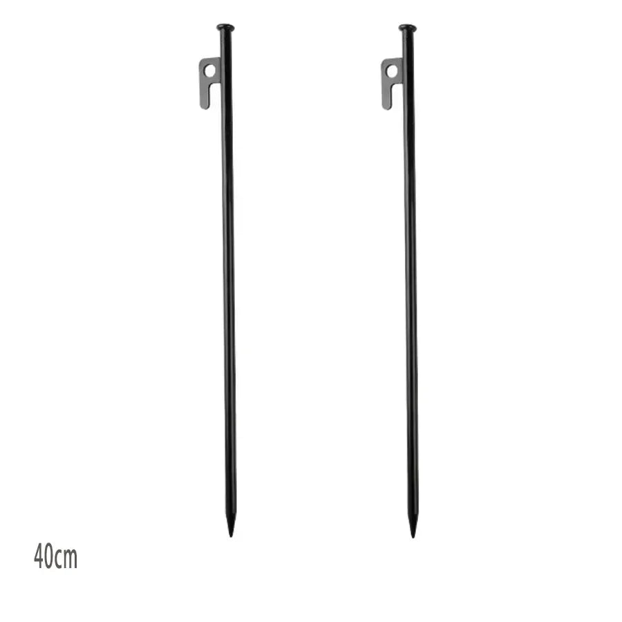 2/4 Pack Heavy Duty Steel Tent Stakes - Unbreakable & Inflexible,Super Strong for Camping, Weatherproof,Rust-Resistant