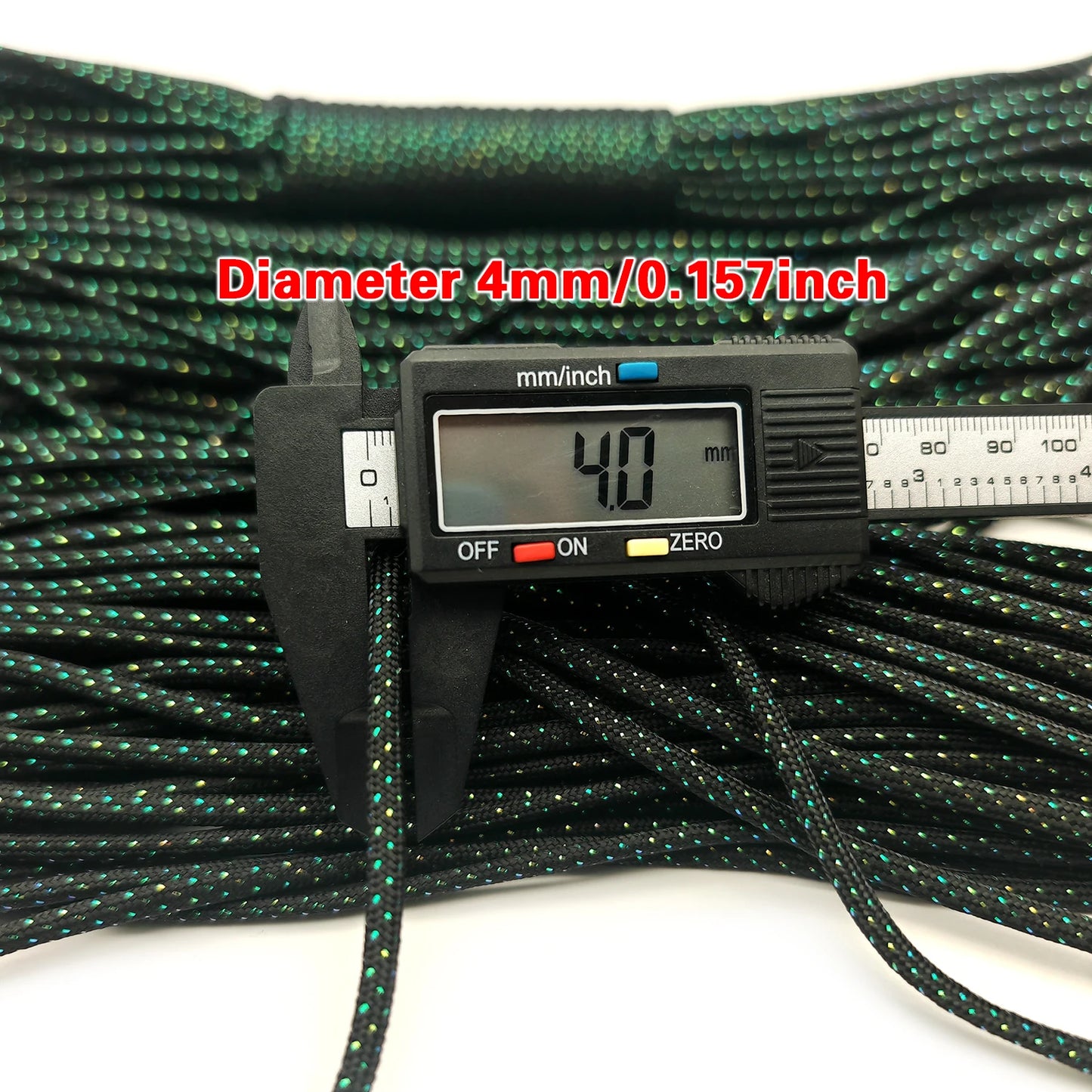 5m/10m, Diameter 4mm, Super Cool Night Reflective Paracord, Outdoor Camping DIY Handcrafted Bracelet Braided Rope
