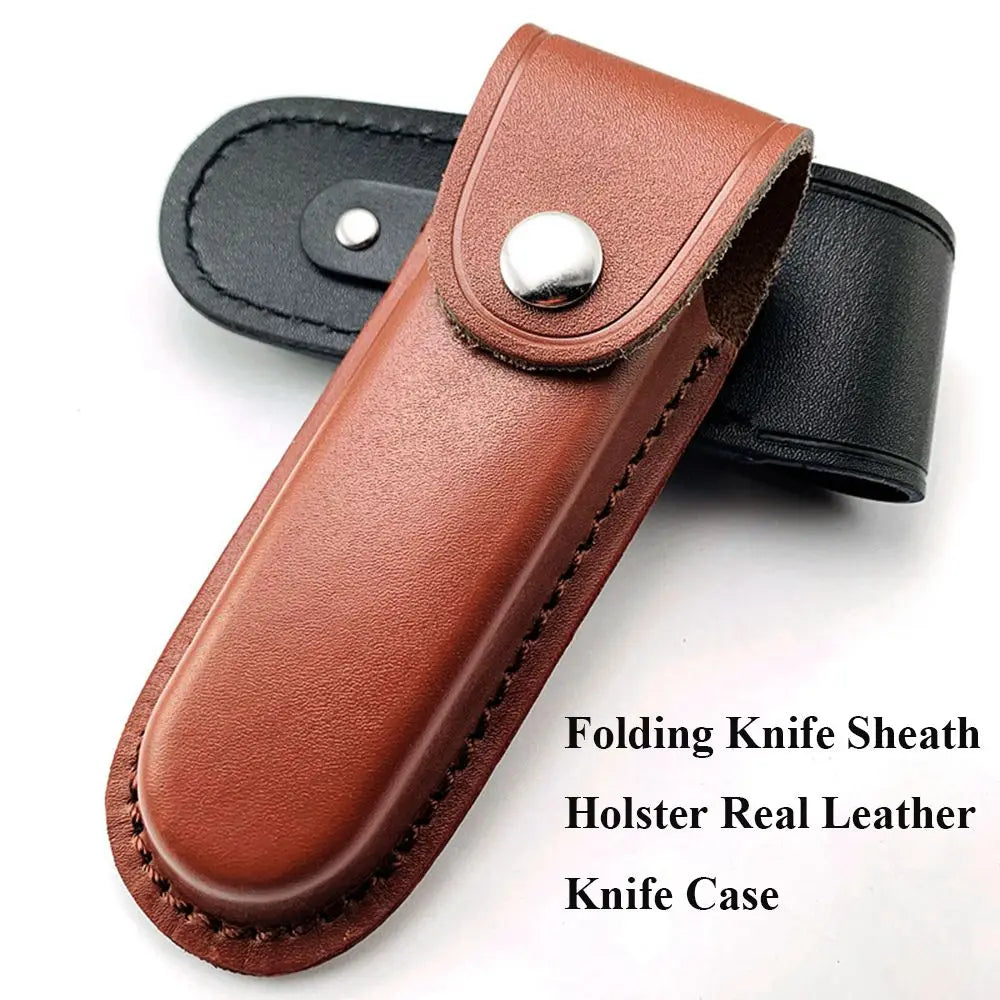 5 Styles Fold Knife Scabbard Tool Flashlight Belt Loop Case Holder Leather Sheath Pocket Hunt Camp Outdoor Carry Equipment