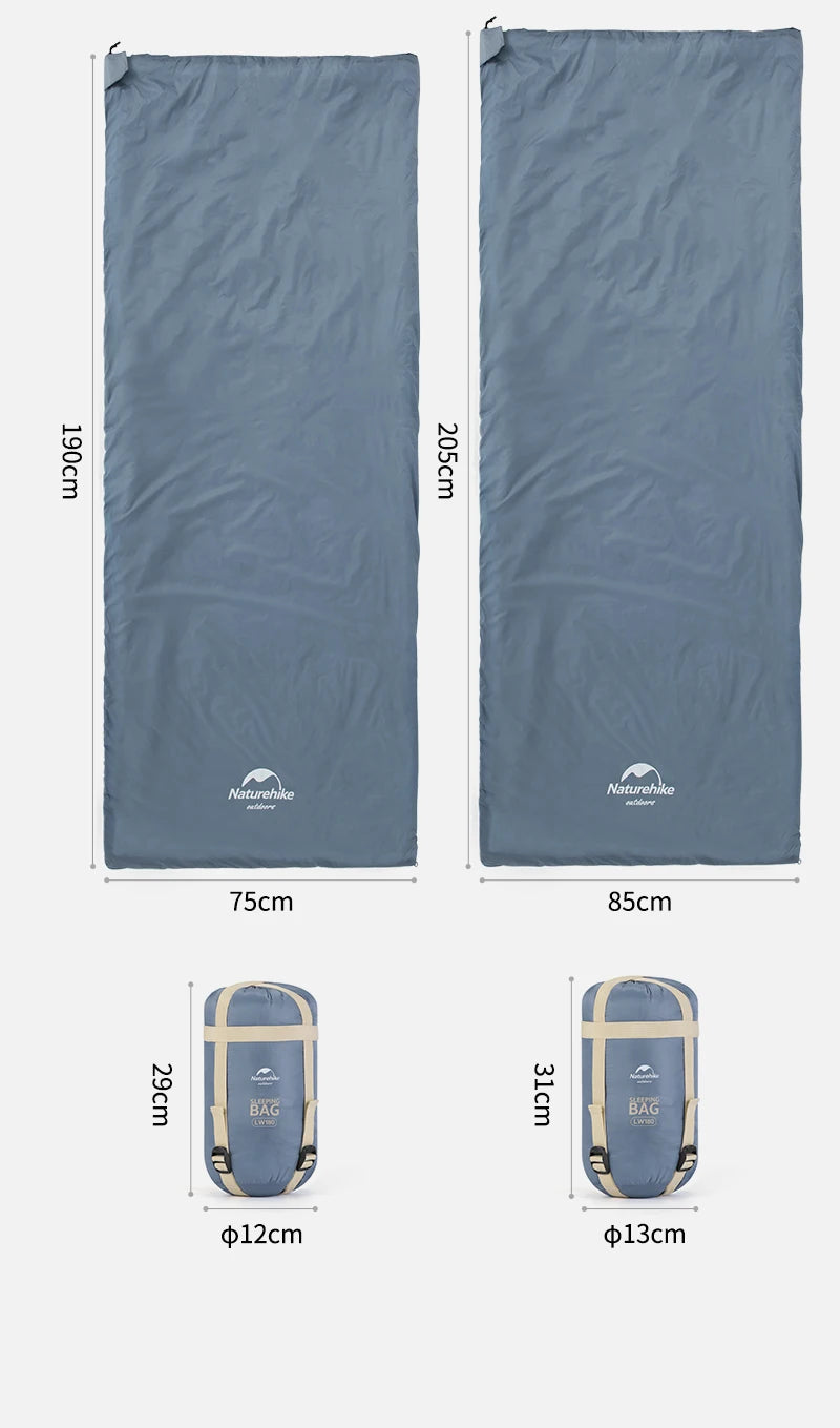 Naturehike LW180 Ultralight Sleeping Bag – Waterproof & Summer-Ready