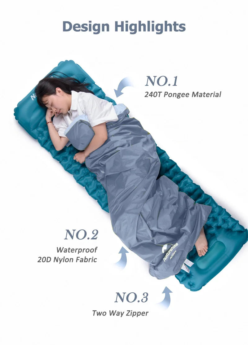 Naturehike LW180 Ultralight Sleeping Bag – Waterproof & Summer-Ready