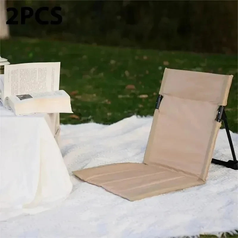 1PC Foldable Camping Chair Outdoor Garden Park Single Lazy Chair Backrest Cushion Picnic Camping Folding Back Chair Beach Chairs
