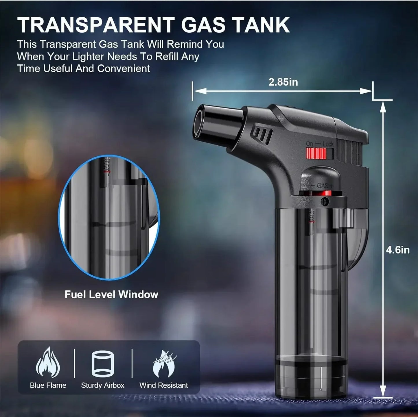 8-pack Torch Lighters,Windproof Lighters,Butane Gas Lighters Smoke Accessories,Outdoor Grilling Tools Kitchen Tools 2025 New