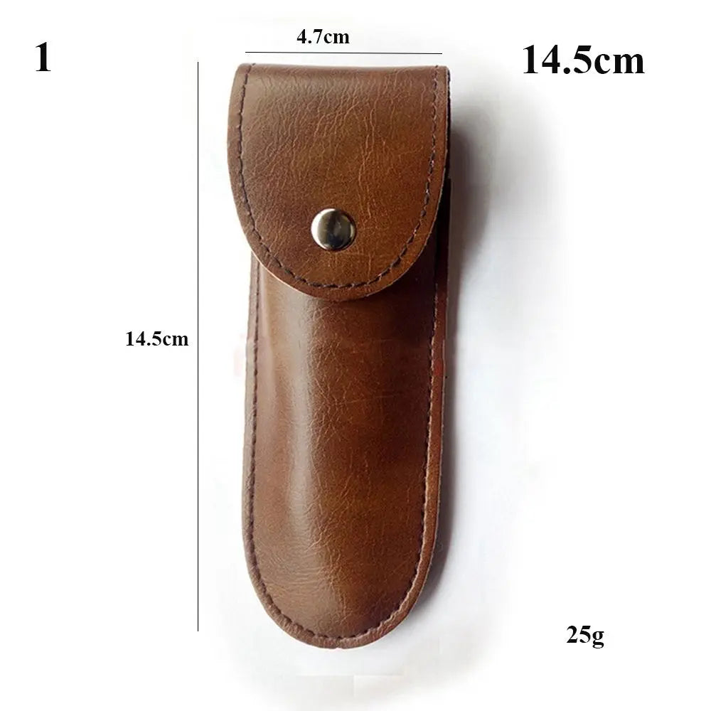 5 Styles Fold Knife Scabbard Tool Flashlight Belt Loop Case Holder Leather Sheath Pocket Hunt Camp Outdoor Carry Equipment