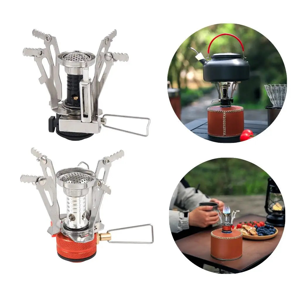 Outdoor Mini Gas Stove Portable Folding Tourist Burner Furnace Picnic Survival Equipment Accessories Camping Supplies Tool