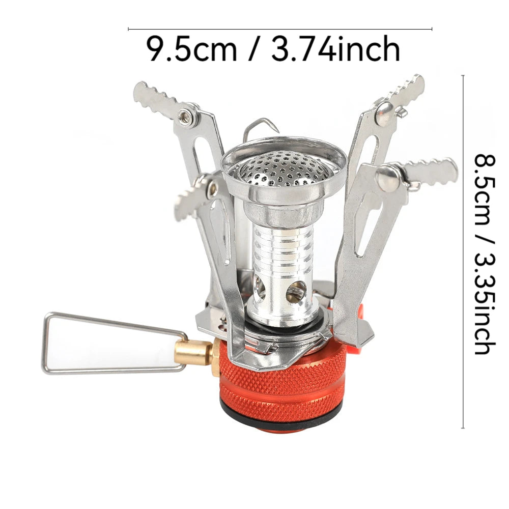 Outdoor Mini Gas Stove Portable Folding Tourist Burner Furnace Picnic Survival Equipment Accessories Camping Supplies Tool