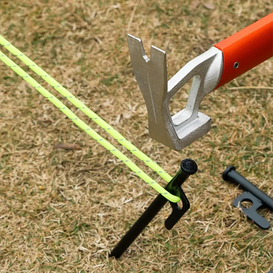 2/4 Pack Heavy Duty Steel Tent Stakes - Unbreakable & Inflexible,Super Strong for Camping, Weatherproof,Rust-Resistant