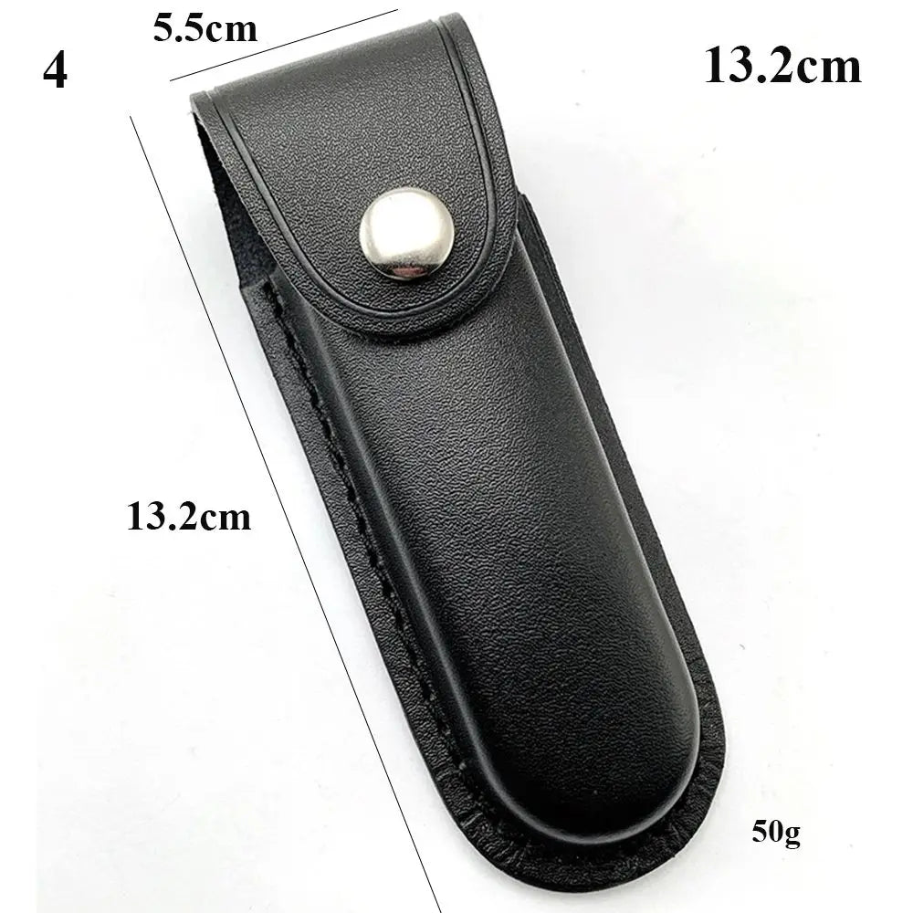 5 Styles Fold Knife Scabbard Tool Flashlight Belt Loop Case Holder Leather Sheath Pocket Hunt Camp Outdoor Carry Equipment