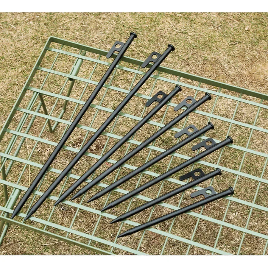 2/4 Pack Heavy Duty Steel Tent Stakes - Unbreakable & Inflexible,Super Strong for Camping, Weatherproof,Rust-Resistant